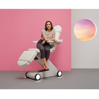 Poltrona Lettino Elettrico 4 Motori + Sgabello con schienale