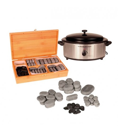 Kit 64 pz. Hot Stone Massage + Scaldapietre