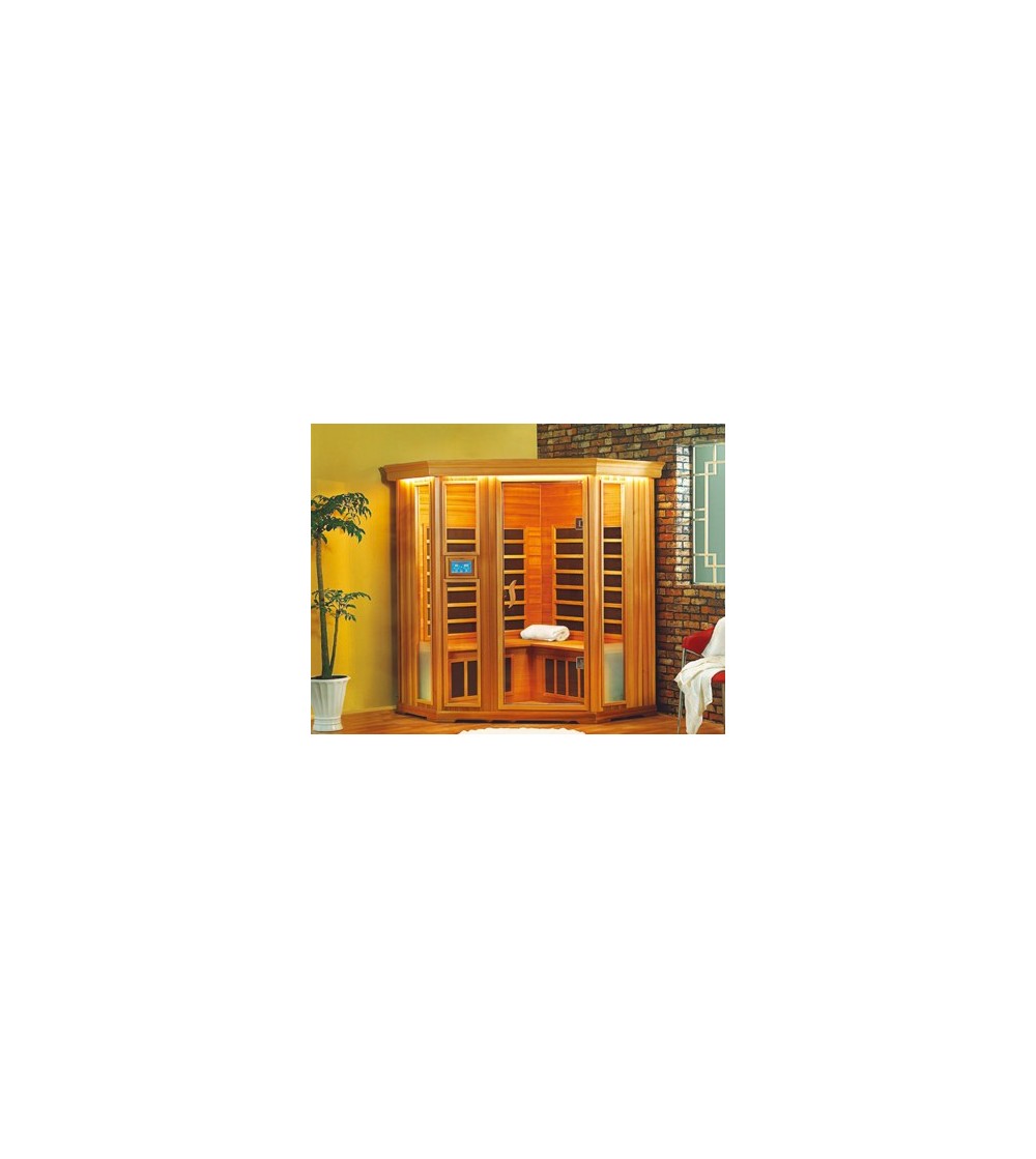 Sauna Infrarossi 4 Posti Angolre Deluxe con DVD e Touch Screen