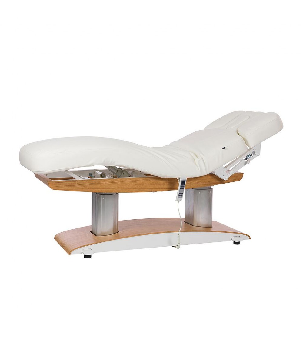 Lettino Elettrico SPA Base Legno Chiaro con Riscaldamento (PU, 4 Motori) ( 2259+HT / TROCH )