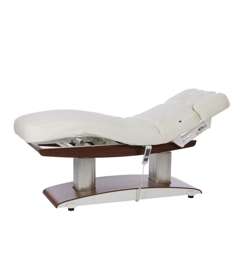 Lettino Elettrico SPA Base Legno Scuro con Riscaldamento (PU, 4 Motori) ( 2259+DBHT / TROCH )